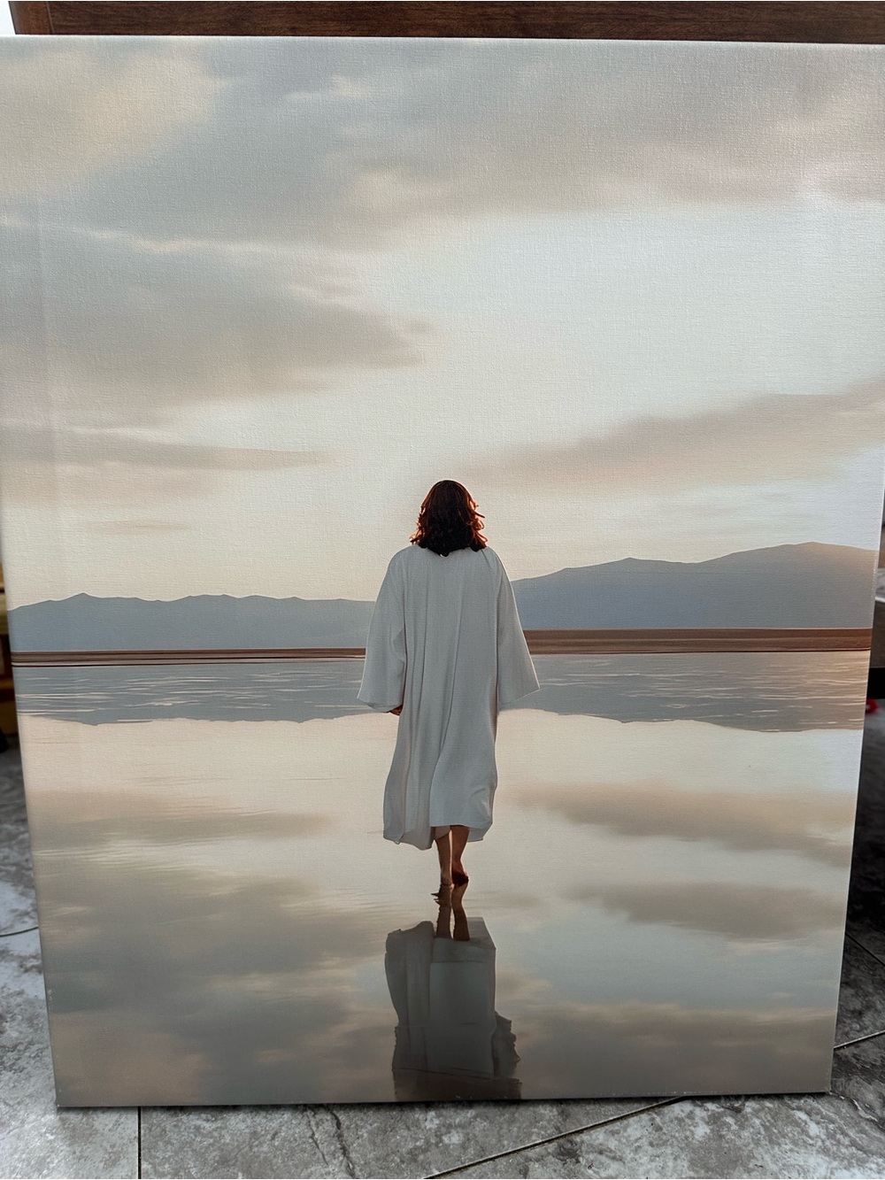 Jesus walking on water canvas art 16x20